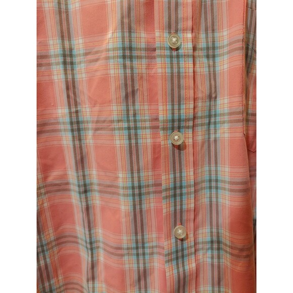 Croft And Barrow Mens Short Sleeve Pink Blue And Striped Shirt Size 2XL - Picture 4 of 8